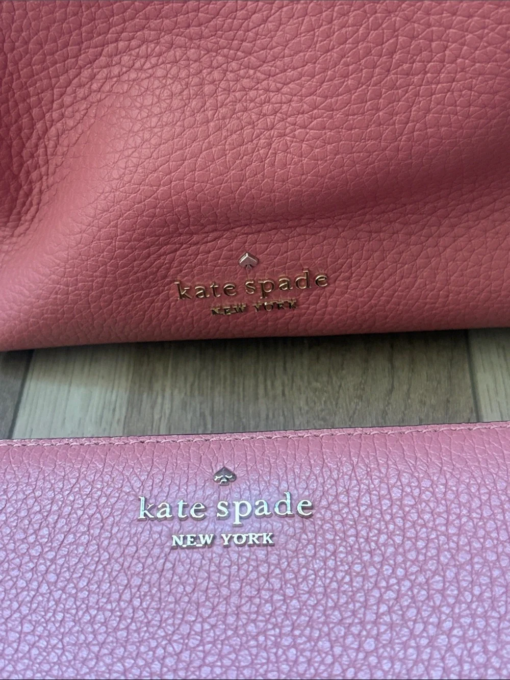 kate spade Rose deep Pink Pebbled Leather Satchel/crossbody with Wallet